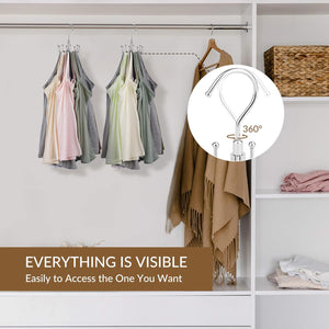 Rotating Tank Top & Bra Organizer Hanger – 8 Hooks