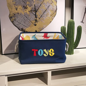 Embroidered Dinosaur Toy Storage Bin – Dinosaur Full Print