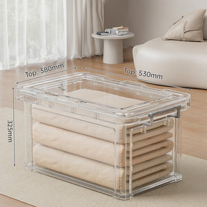 Large Clear Stackable Storage Box – B