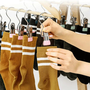 10pcs Stainless Steel Clothespins Laundry Clothes Pegs With Hook – alternate view