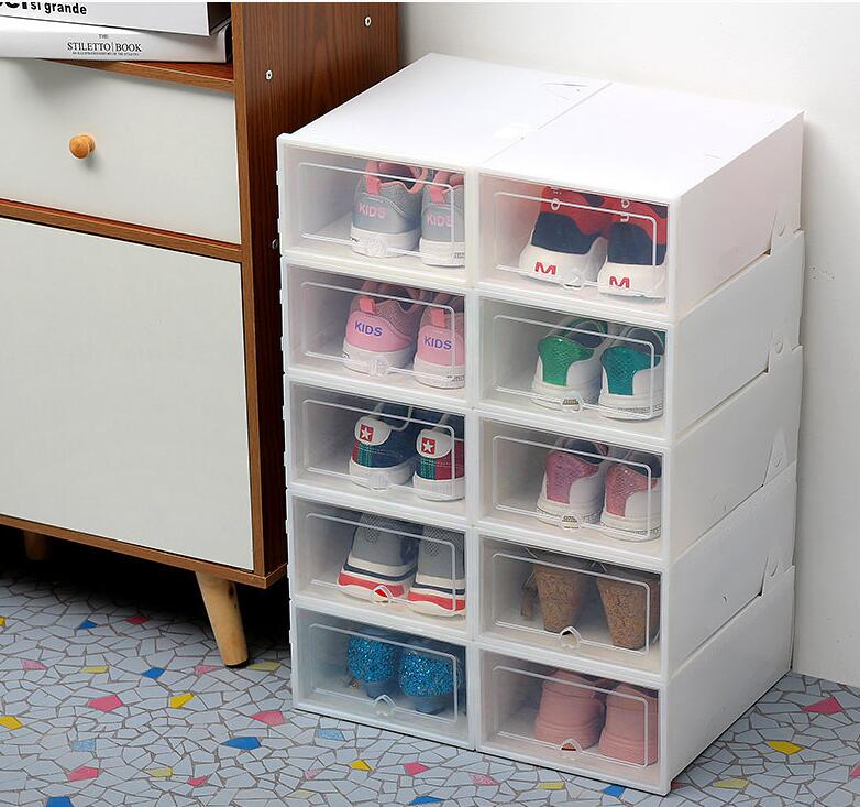 6-Piece Stackable Clear Shoe Box Set – alternate view
