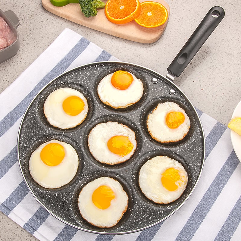 Seven-Hole Non-Stick Multi-Function Frying Pan – 7 holes