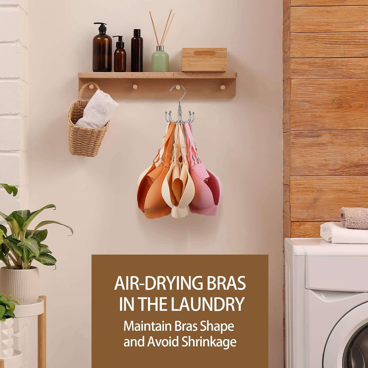 Rotating Tank Top & Bra Organizer Hanger – 8 Hooks