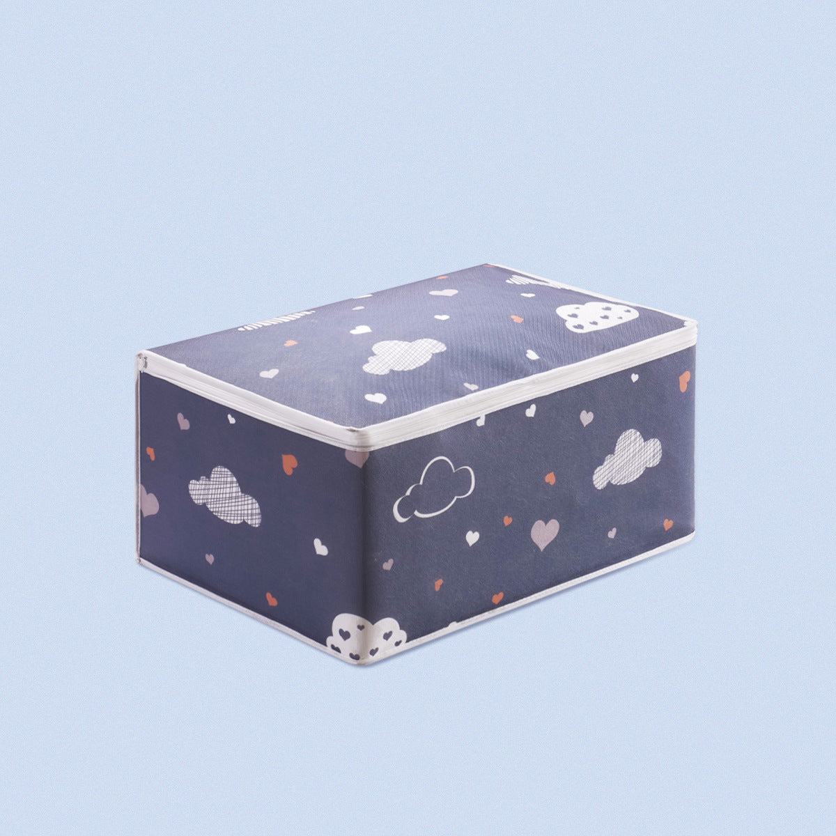 Dust-Resistant Quilt and Clothing Storage Bag – Clouds Dark Blue