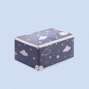 Dust-Resistant Quilt and Clothing Storage Bag – Clouds Dark Blue