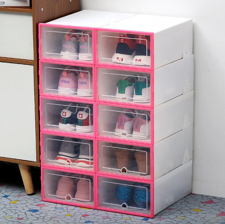 6-Piece Stackable Clear Shoe Box Set – alternate view