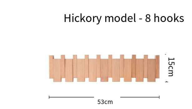 Piano-Key Folding Wall Coat Rack – alternate view