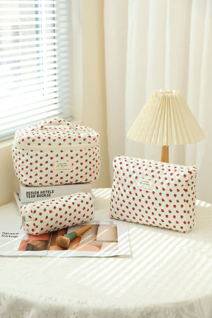 Floral Quilted Travel Cosmetic Bag – Rabbit Family