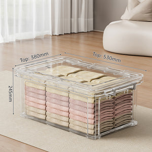 Large Clear Stackable Storage Box – B
