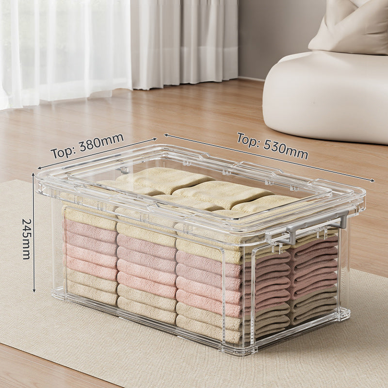 Large Clear Stackable Storage Box – B