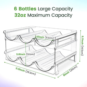 Maximize Your Space with Our Stackable Water Bottle Organizer – 2 Pack! Perfect for Cabinets!