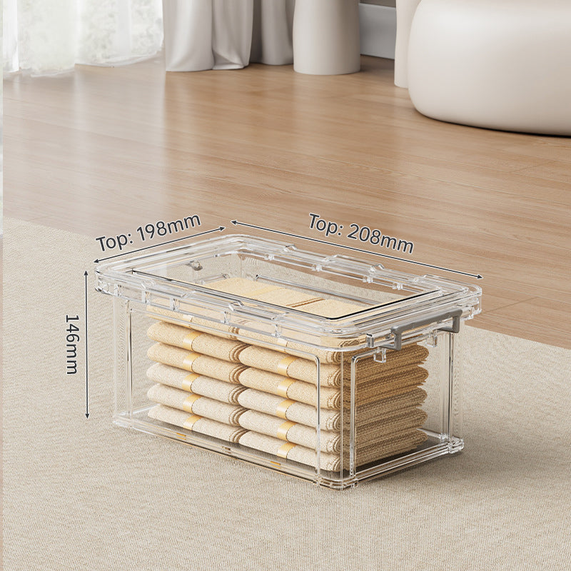 Large Clear Stackable Storage Box – B