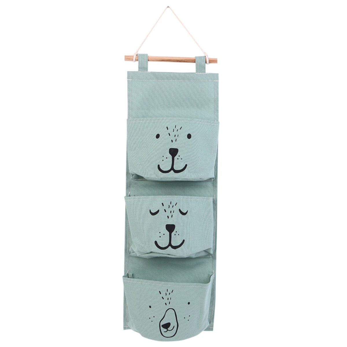 3-Pocket Hanging Handbag Organizer – White