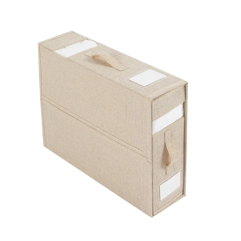 Windowed Bed Linen Storage Box – Beige