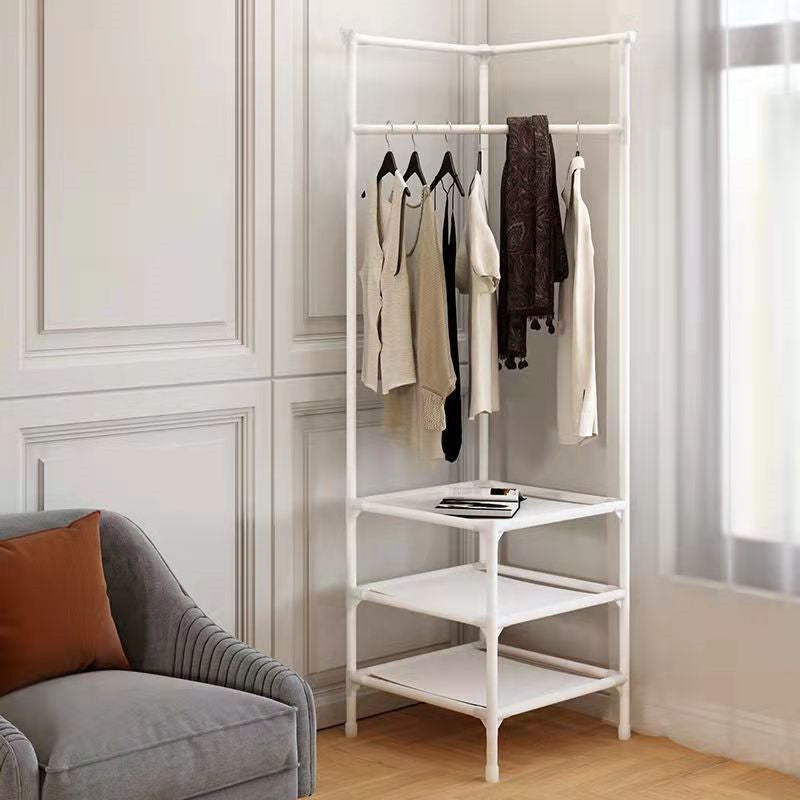 Corner clothes rack clothes rack triangle clothes rack bedroom – 2 layers