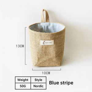 Cotton and Linen Storage Hanging Bag Wall Hanging Behind The Door – alternate view