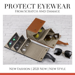 Multi-Pair Sunglasses Storage Case – L6401 Brown