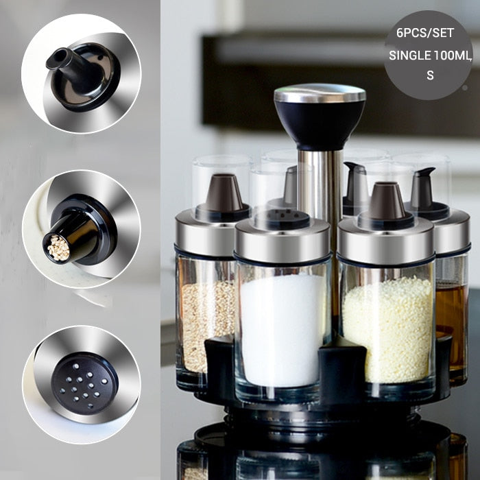 Rotating 7-Jar Spice Organizer Set – alternate view