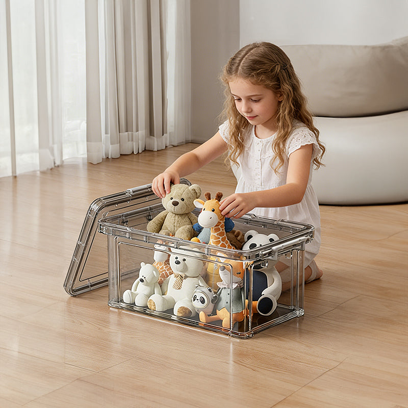 Large Clear Stackable Storage Box – alternate view