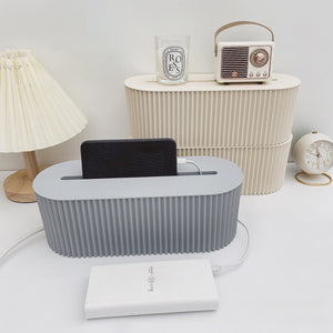 Desktop Outlet Cable Storage Box Power Plug Organizer – alternate view