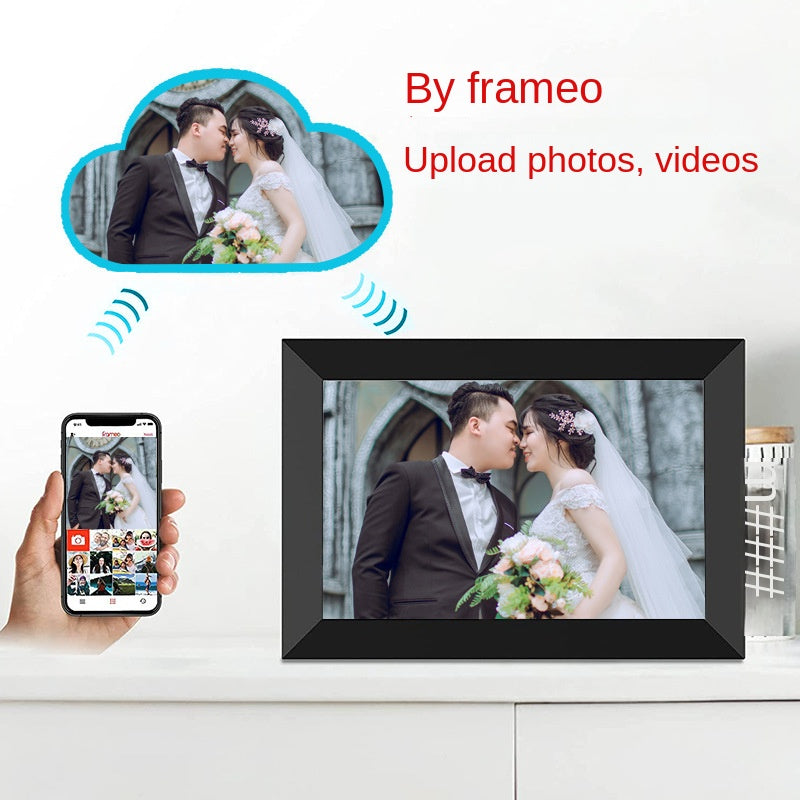 Wi-Fi Digital Photo Frame with 32GB Storage – 10-inch Diamond Edition Black 32G