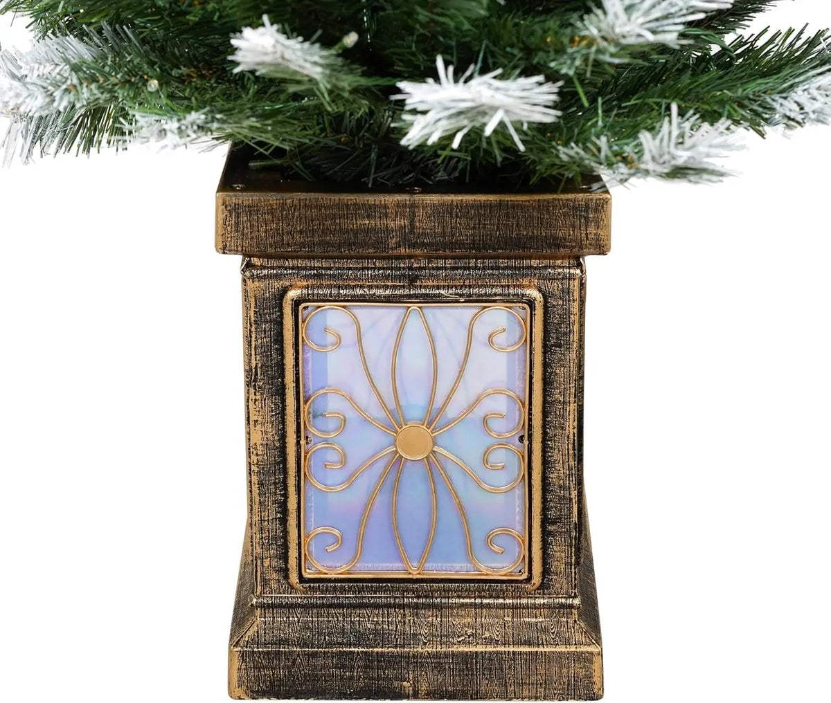 3-Piece Pre-Lit Christmas Wreath and Entrance Tree Set