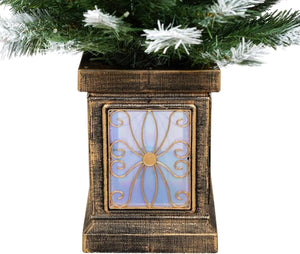 3-Piece Pre-Lit Christmas Wreath and Entrance Tree Set