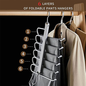 6-Tier Space-Saving Pants Hanger – alternate view