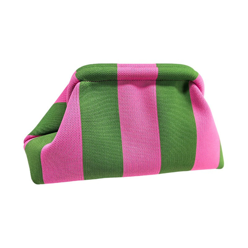 Cloud Bag Large Capacity Storage for Everyday Versatile Makeup Bag – Block khaki red