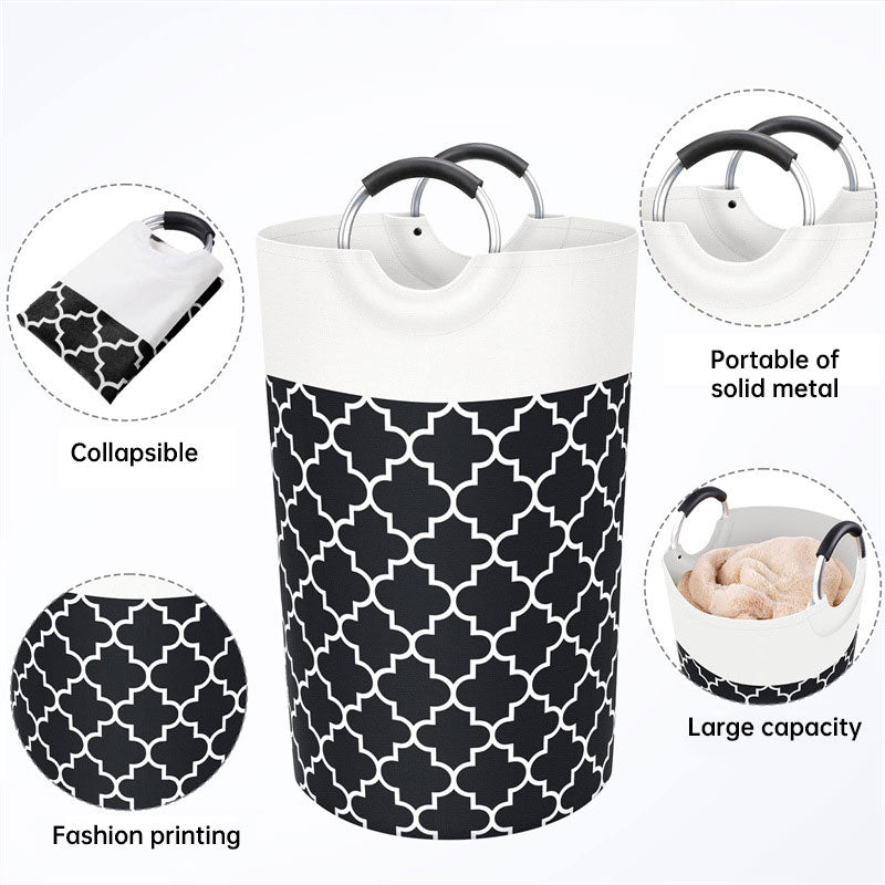 Foldable Extra Large Capacity Laundry Basket Waterproof Thickening – Black