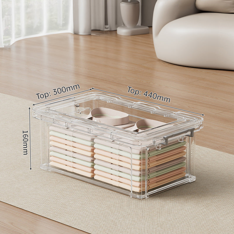 Large Clear Stackable Storage Box – B