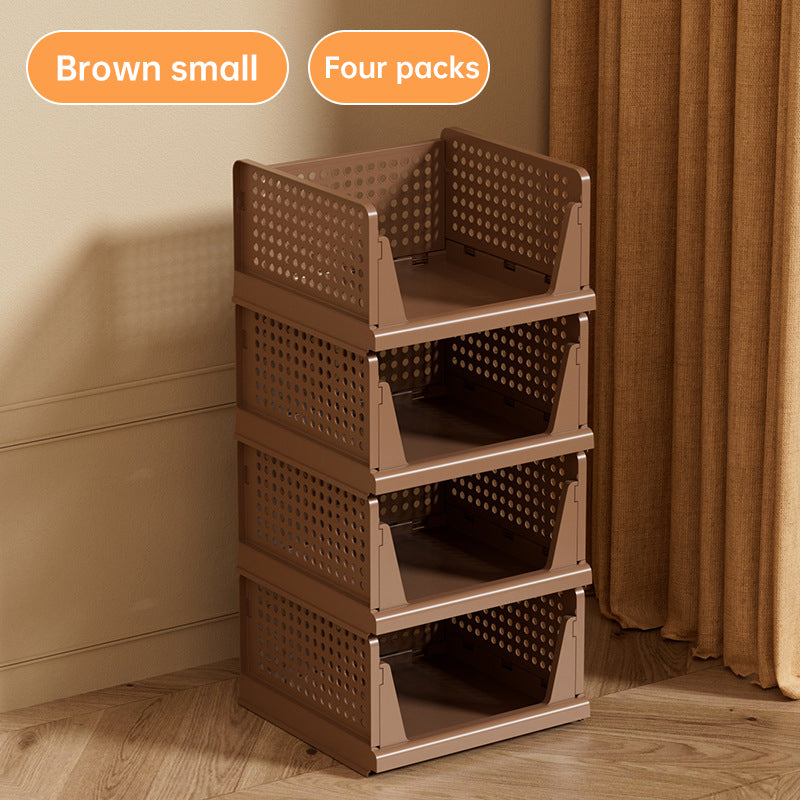 4-Pack Slide-Out Closet Organizer Bins – brown