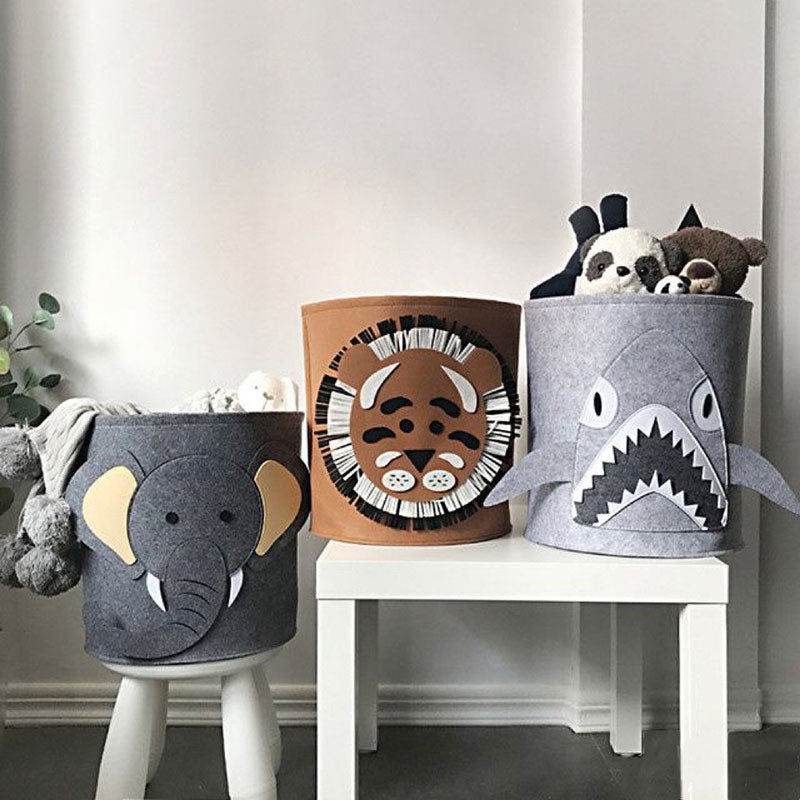 INS Cartoon Storage Basket Baby Dirty Clothes Basket Children's Toy – Elephant