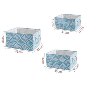 Foldable Canvas Cube Storage Bin with Handles – alternate view