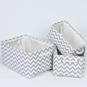 Foldable Canvas Cube Storage Bin with Handles – alternate view