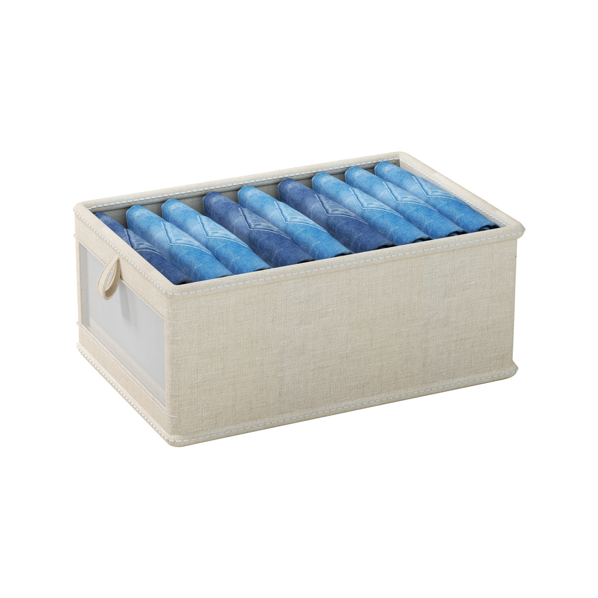 Visible foldable clothes storage box home wardrobe clothing storage – alternate view
