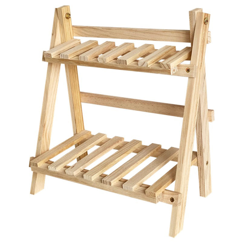 Ins Wooden Double Layer Kitchen Shelf Home Storage Organization – alternate view