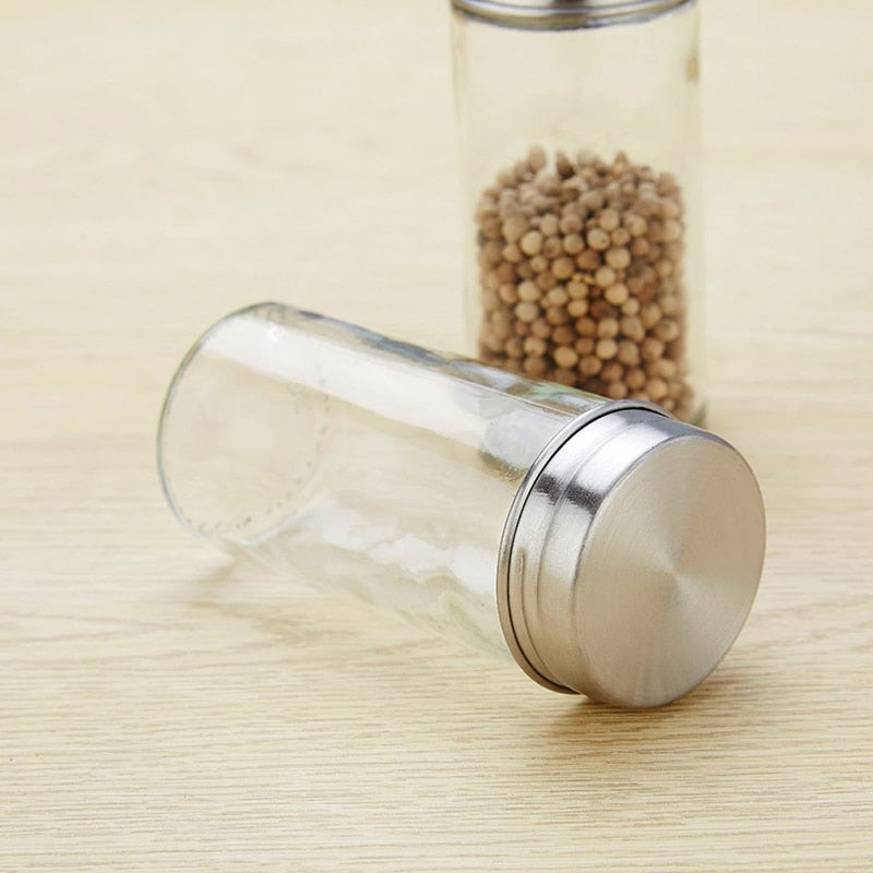 12-Piece Rotating Glass Spice Jar Set – alternate view