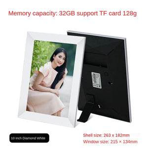 Wi-Fi Digital Photo Frame with 32GB Storage – 10-inch Wave-Style Black 32G