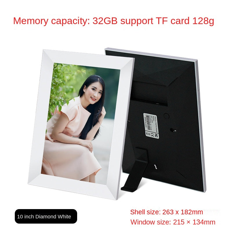 Wi-Fi Digital Photo Frame with 32GB Storage – 10-inch Wave-Style Black 32G