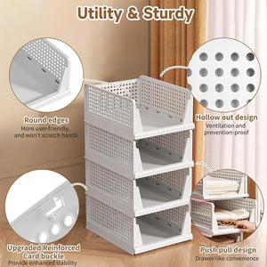 4-Pack Slide-Out Closet Organizer Bins – alternate view