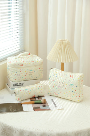 Floral Quilted Travel Cosmetic Bag – Rabbit Family