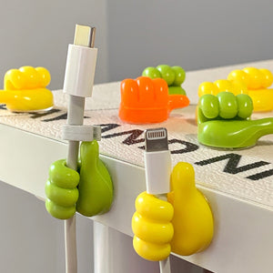 No-Drill Wall Cable Organizer Clips – 4pcs yellow