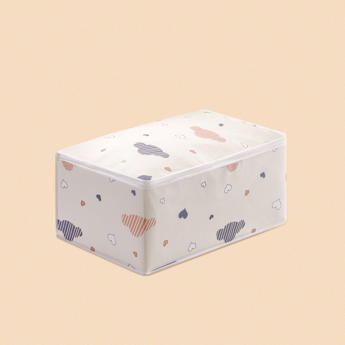 Dust-Resistant Quilt and Clothing Storage Bag – Clouds Dark Blue