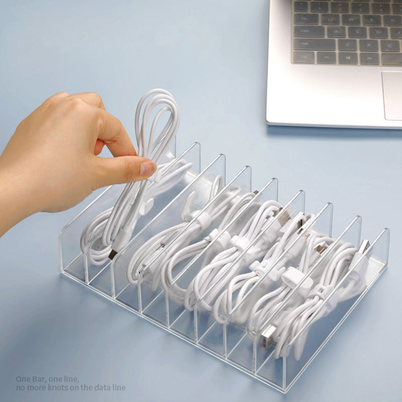 Data Cable Storage Box Transparent