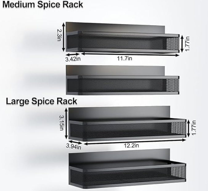 New Magnetic Shelf Moveable Magnetic Fridge Organizer Rack Seasoning – alternate view