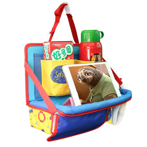Universal Baby Car Hanging Basket Storage Bag Car Seat Back – Navy blue