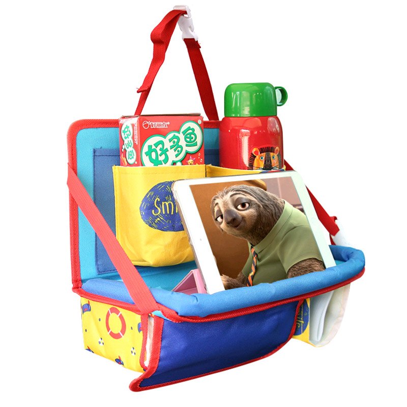 Universal Baby Car Hanging Basket Storage Bag Car Seat Back – Navy blue