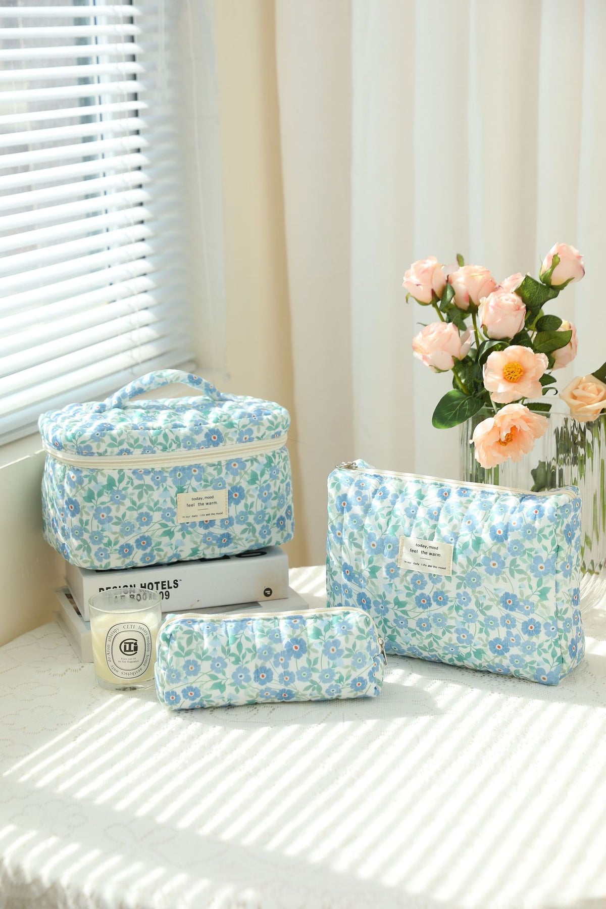 Floral Quilted Travel Cosmetic Bag – Rabbit Family