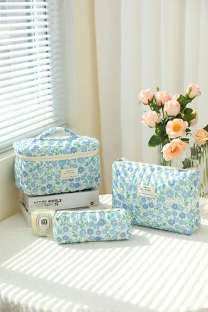Floral Quilted Travel Cosmetic Bag – Rabbit Family
